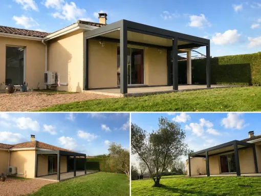 Fourniture et pose d'une pergola bioclimatique à Golfech, Lavit, Alfer Einstein