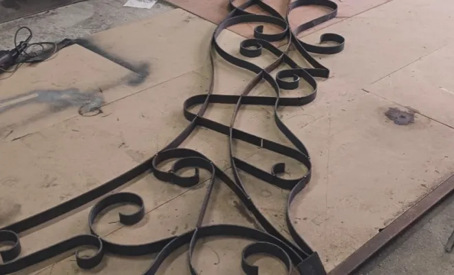 Escalier avec garde-corps en acier thermolaqué à Lanta