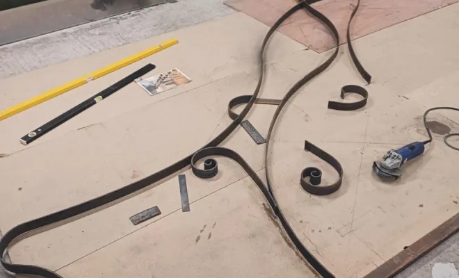 Escalier avec garde-corps en acier thermolaqué à Lanta