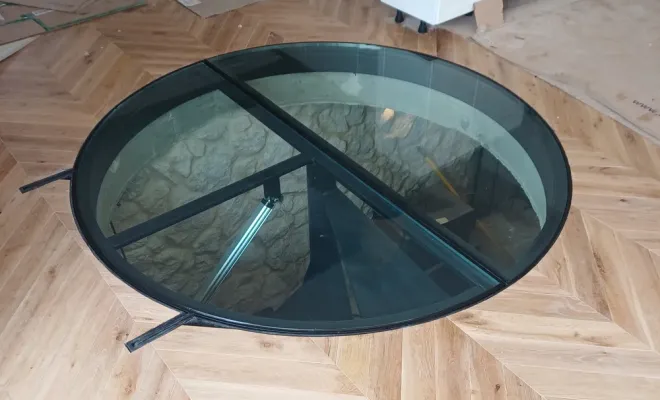 Installation d’une trappe de cave motorisée avec escalier hélicoïdal à Mérignac, Lavit, Alfer Einstein